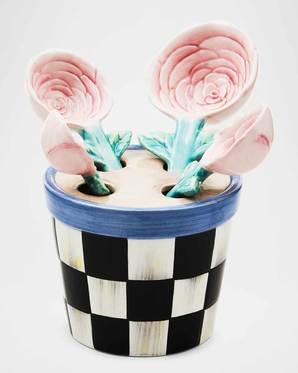 Rosy Meadow Potted Measuring Spoon Set